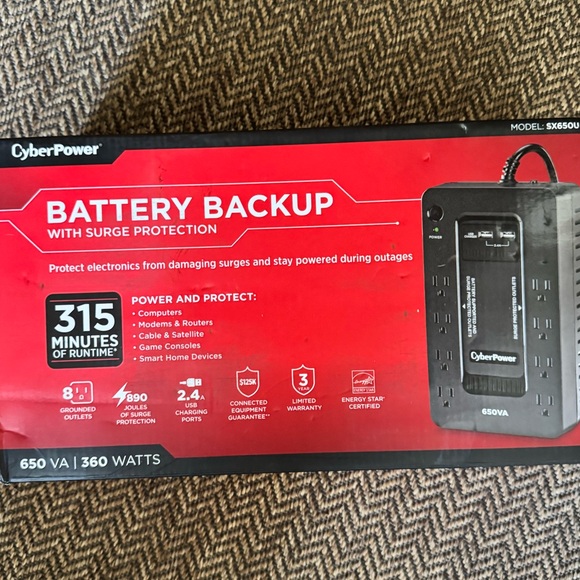 HOME | battery backup with surge protector - Picture 3 of 5